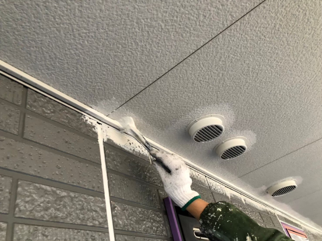 アパート外壁塗装　軒天